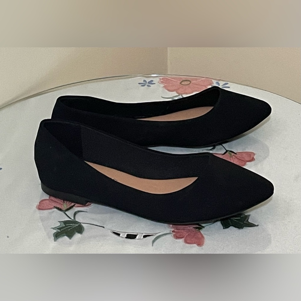 Cityclassified Black Pointed Toe Flats